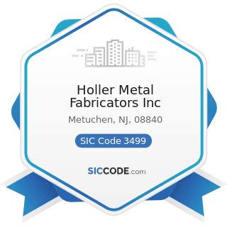 holler metal fabricators inc|Holler Metal Fabricators Inc, 215 Liberty St, Metuchen, NJ.